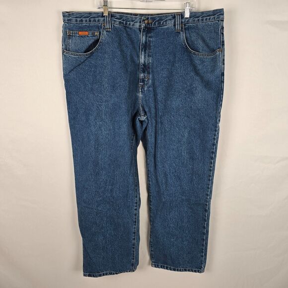 Jeep Jeans Men's 46 x 30 Blue Teflon HT Medium Wash Straight Leg Regular Fit - Picture 1 of 16